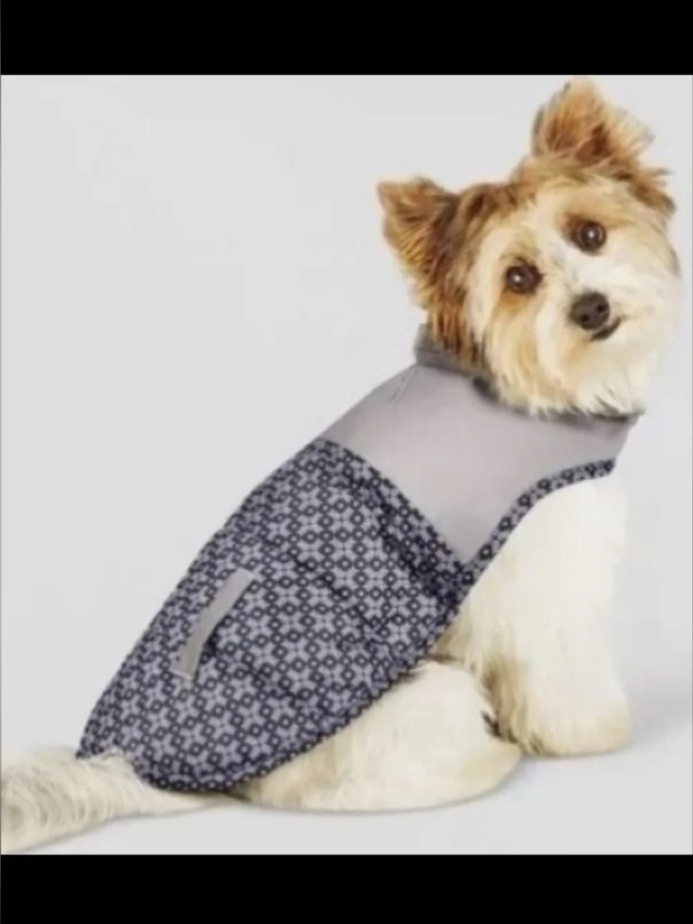 Wondershop Dog Puffer Jacket Vest Fleece Lined Reflective Velcro Closure 🩶💙